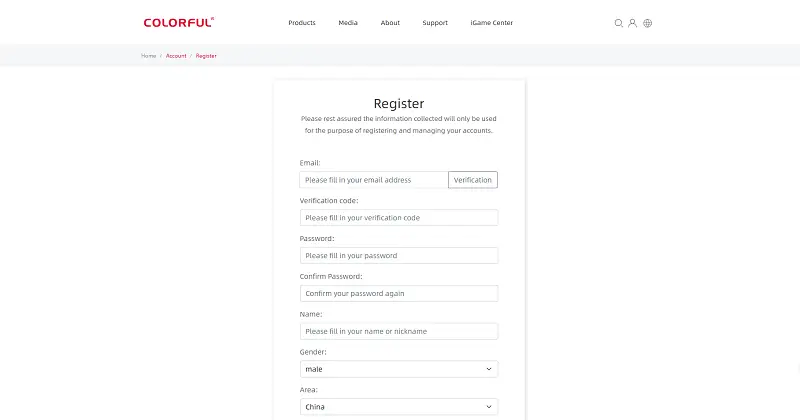 Cách điền form đăng ký chương trình Colorful tặng 1 năm bảo hành